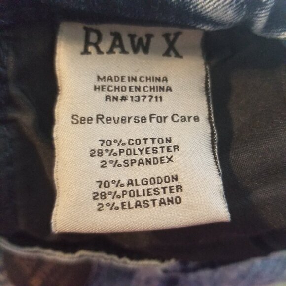 NWT RAW-X Men's Straight Leg Medium Blue Jeans Size 34/32 Standard - Picture 6 of 7